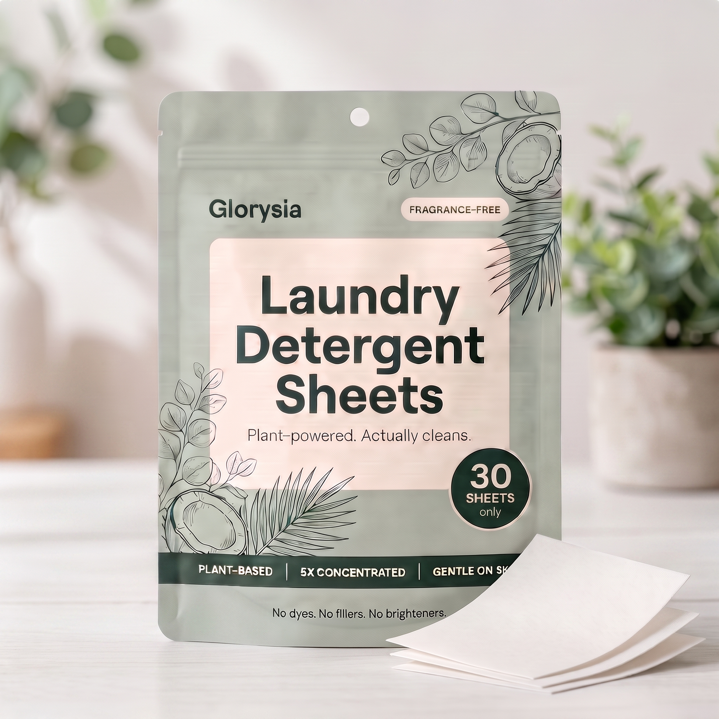 Plant-Powered Laundry Detergent Sheets