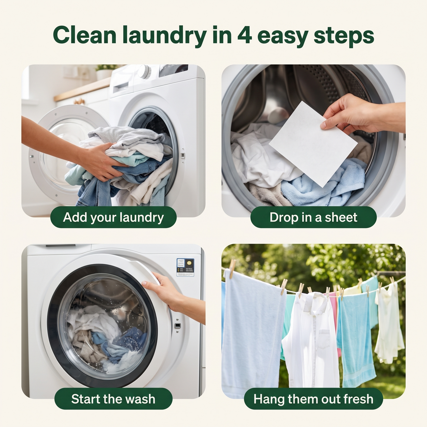 Plant-Powered Laundry Detergent Sheets